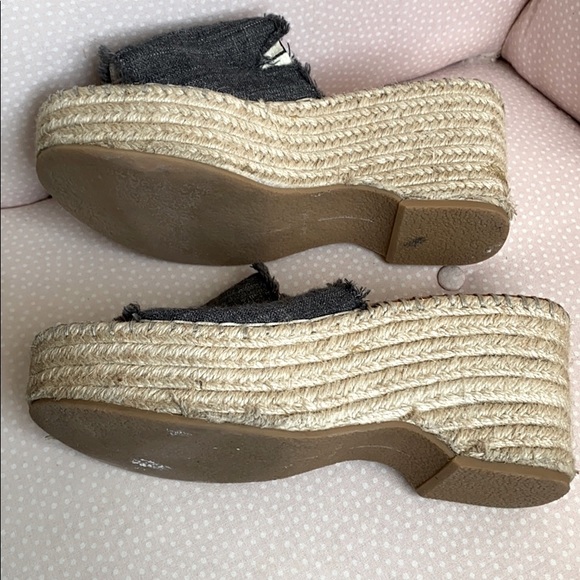 Lada Platform Espadrille in Ash denim - Picture 3 of 5